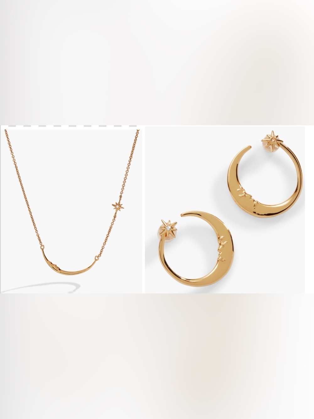 Alex and Ani Crescent Moon Necklace and Hoop Earrings Halloween Fall Witchy NWT